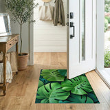 Lush Overlapping Monstera Leaves Area Rug