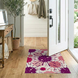 Vibrant Pink Purple Splatter Abstract Area Rug