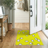 Sunny Fried Eggs Yellow Area Rug