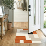 Geometric Modern Brown Area Rug