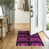 Pink Retro Cassette Mixtape Area Rug