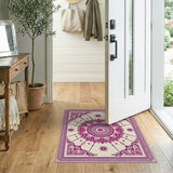 Traditional Persian Ornate Pink Mandala Persian Area Rug