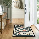 Kids Winding Road Washable Area Rug