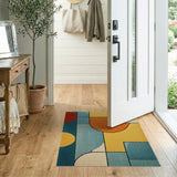 Vibrant Geometric Abstract Area Rug