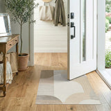 Beige Abstract Geometric Shapes Area Rug