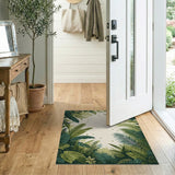 Green Lush Green Jungle Foliage Area Rug