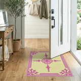 Ornate Pink Persian Medallion Rug