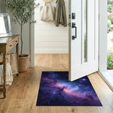 Purple Purple Nebula Cosmic Area Rug