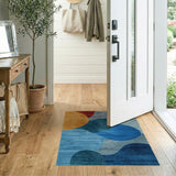 Abstract Multi-Color Organic Shapes Area Rug