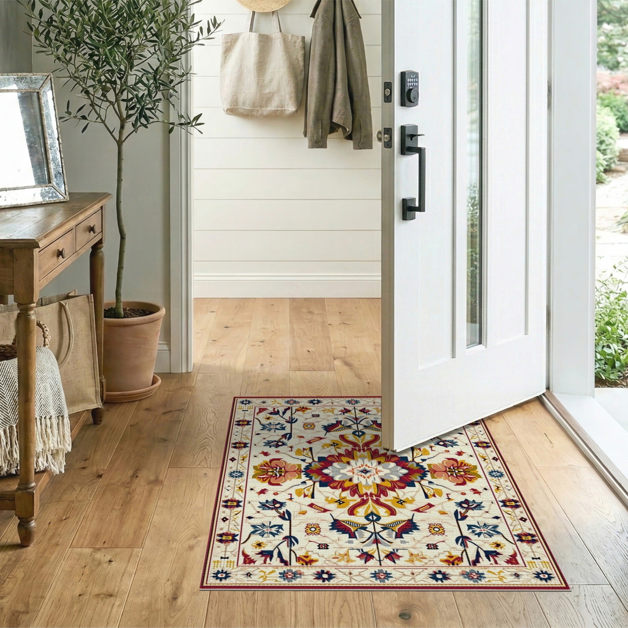 Vibrant Multi-Color Traditional Persian Traditional Persian Area Rug