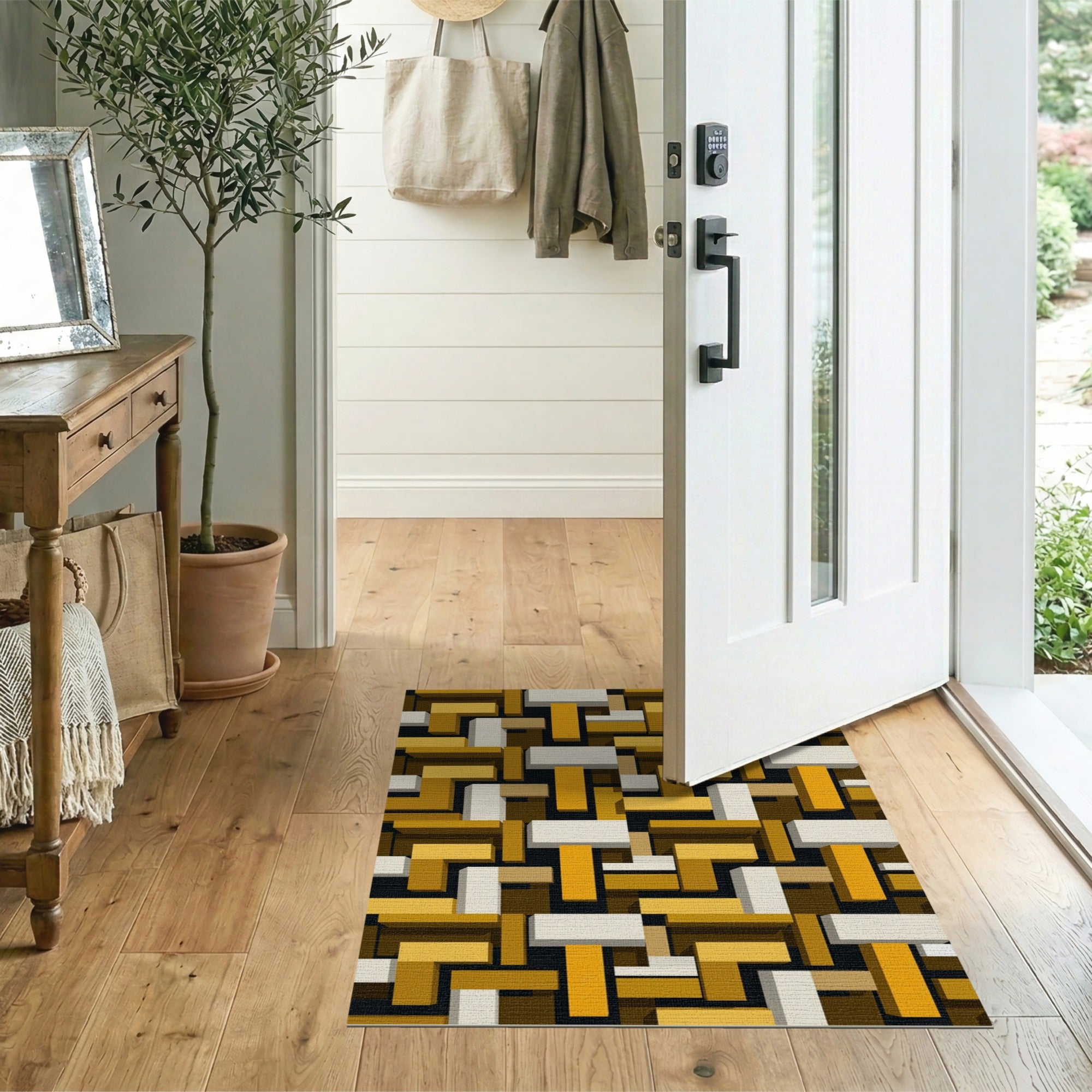Geometric Modern Modern Geometric Block Area Rug