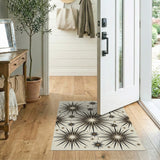 Radiant Starburst Beige Geometric Area Rug