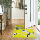 Vibrant Fruit Pattern Vibrant Lemon Fruit Pattern Area Rug
