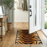 Orange Bold Orange Tiger Stripe Area Rug