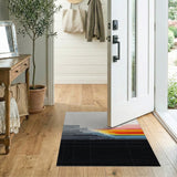Multi-Color Gradient Horizon Abstract Rug