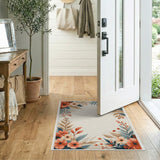 Floral Vintage Border Area Rug
