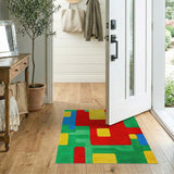 Multi-color and Patterns Bold Geometric Multi-Color Area Rug