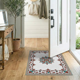 Teal Rust Medallion Traditional Persian Rug