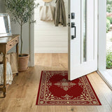 Ornate Red and Gold Persian Medallion Rug