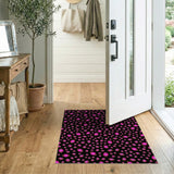 Hot Pink Glossy Lips Pattern Area Rug