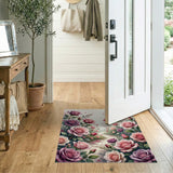 Dreamy Pink Rose Petal Path Area Rug