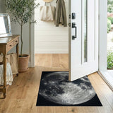 Moon Crater Black White Area Rug