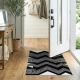 Bold Heritage Tribal Black White Area Rug