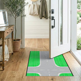 Geometric Green Field Crossroads Area Rug