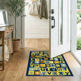 Vibrant Multi-Color ABC Alphabet Kids Area Rug