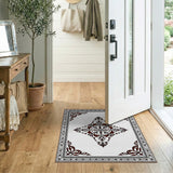 Red Ornate Maroon Persian Medallion Area Rug