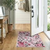 Pink Floral Vintage Vintage Blush Pink Rose Floral Area Rug