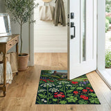 English Cottage Wildflower Garden Rug