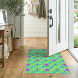 Vibrant Multi-Color Star Flower Area Rug