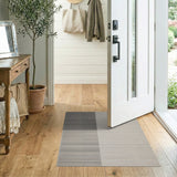 Grey Geometric Woven Area Rug