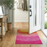Vibrant Sunset Gradient Abstract Area Rug