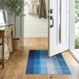 Geometric Modern Modern Blue Vertical Stripe Area Rug
