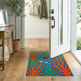 Whimsical Clownfish Coral Reef Kids Rug