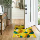 Vibrant Lemon Fruit Pattern Area Rug