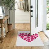 Heart-Shaped Pink Roses Area Rug