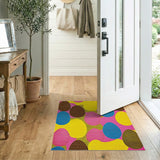 Whimsical Multi-Color Egg Oval Area Rug