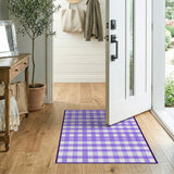 Lavender Gingham Checkered Area Rug