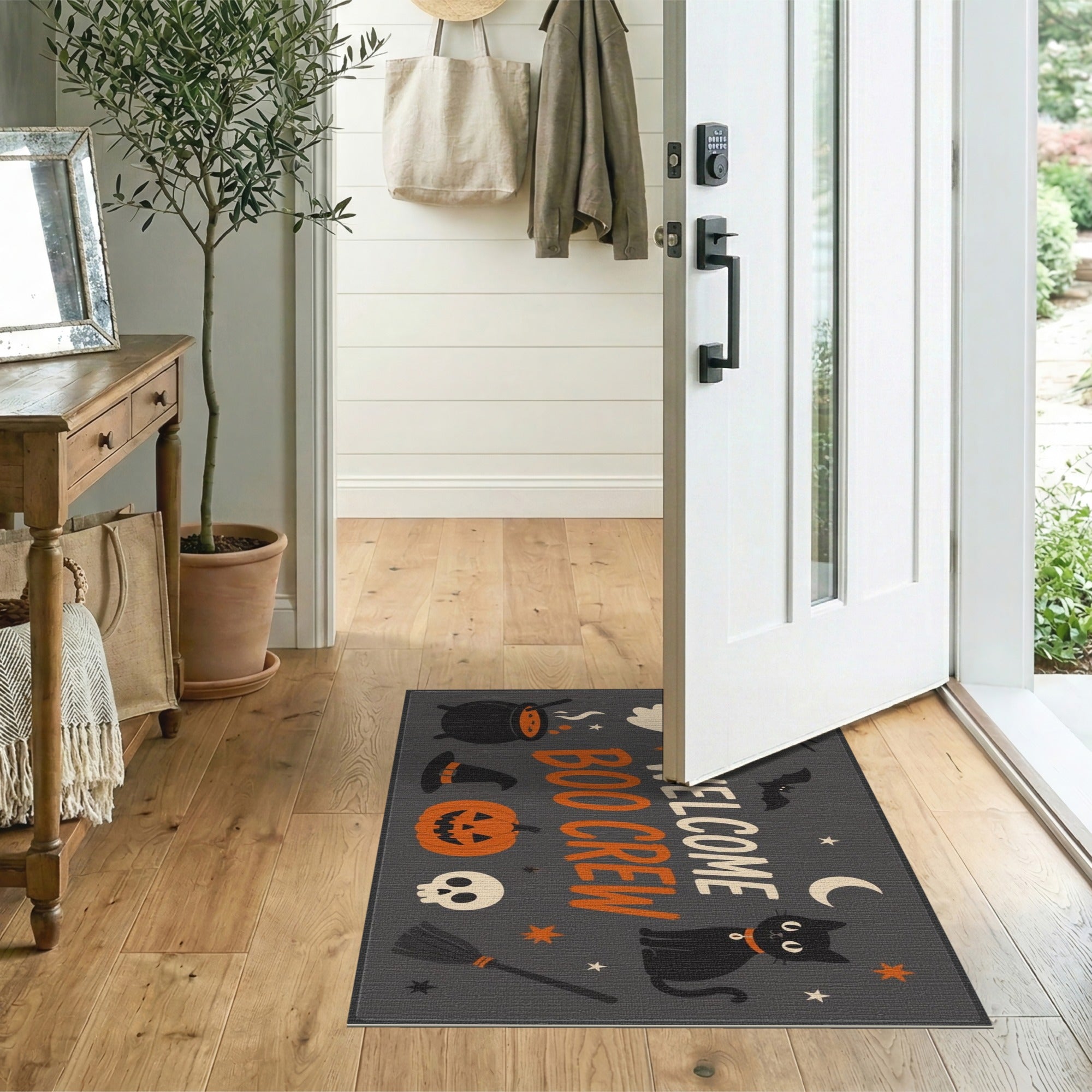 Welcome Boo Crew Halloween Area Rug