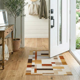 Brown and Tan Geometric Modern Geometric Brown Tan Area Rug