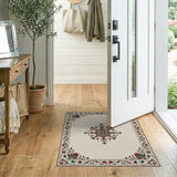 Intricate Teal Terracotta Persian Medallion Rug