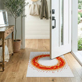 Fiery Mandala Orange Area Rug