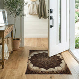 Brown and Tan Distressed Vintage Mandala Area Rug