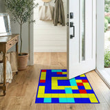 Vibrant Geometric Modern Vibrant Multi-Color Geometric Area Rug