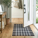 Black and White Modern Black White Checkered Area Rug