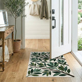 Lush Green Eucalyptus Leaves Area Rug