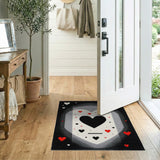 Pixel Hearts Geometric Area Rug